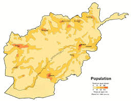 Durante los siguientes siglos, la ciudad fue sucesivamente controlada por los samánidas, la dinastía hindú shahí, los gaznávidas y el imperio gurida.en el siglo xiii kabul fue ocupada por las hordas mongolas, y en el siglo xiv volvió a resurgir como centro de comercio, bajo el control de tamerlán, quien se casó con la hermana del gobernante de kabul. Afghanistan Population Density Map Afghanistan S Border Map Collection Mapa Polityczna Png Pngwing