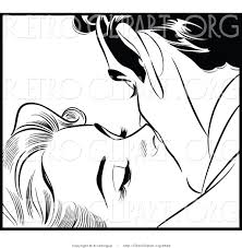 Vector Retro Clipart Of A Black And White Pop Art Couple Kissing Pop Art Pop Art Comic Girl Couple Art
