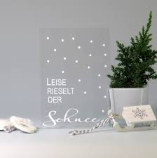 Acryl Weihnachtskarte Schneeflocken Tischkarten Karten Weihnachtskarten