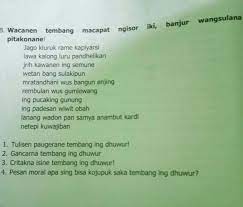 Nalika ngrakit tembang macapat, kajaba manut paugerane uga dibutuhake basa rinengga. Soal Tembang Macapat Masnurul