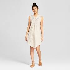 Women S Embroidered Linen Dress Knox Rose Stone L Target Rose Dress Outfit Dresses Linen Dress