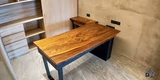 台灣北部桃園地區實木家具專賣店 現場100塊原木任君挑選 大 斑馬木的辦公桌和書桌 furniture wooden taiwan ebony 傢俱 家具 實木 原木 台灣 大斑馬木