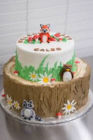 Woodland Animals Baby Shower Cake Grace Ful Cakes Flickr