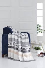 Ozdilek Bohemian Cift Kisilik Pamuklu Battaniye 180x220 Battaniye Battaniye Modelleri Battaniyeler