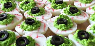 Instructions · cut each egg in half and using a teaspoon scoop out the yolks. Deviled Egg Eyeballs Organized 31