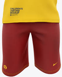 Download Children S Uniform Mockup In Apparel Mockups On Yellow Images Object Mockups