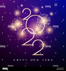2022 New Year Background Happy New Year 2022 New Years Banner With Golden Numbers Firework And Color Background Greeting Card Text Design For Banner Or Poster Vector Illust Stock Vector Image Art Alamy