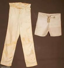 Two Pair Men S Pants America Early 19th Century One Pair Silk Long Pants With Wide Fall Front Bone Buttons Clothes 19th Century Clothing Century Clothing