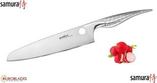 Image result for samurai kitchen knives. Samura Reptile Modern Chef S A Kitchen Knife Suitable For Domestic Or Professional Use The Knife Is Made Of Japanese Aus 10 Steel The Size Of The Blade Is 20 0 Cm And The