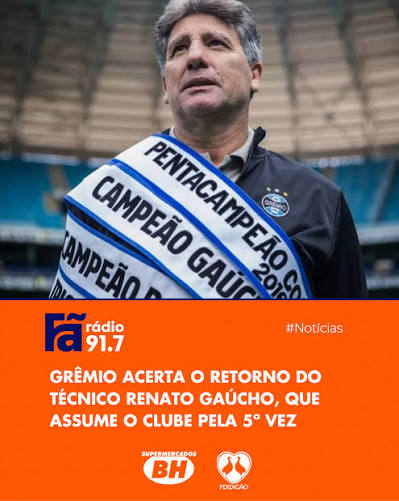 MAIS UM RETORNO- O Gr&ecirc;mio fechou a contrata&ccedil;&atilde;o do t&eacute;cnico Renato Ga&uacute;cho at&eacute; o final da temporada. O &iacute;dolo tricolor retorna ao cargo menos de dois anos ap&oacute;s sua &uacute;ltima sa&iacute;da, assumindo