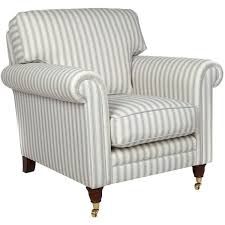 Shabby Chic Wiltshire Grey Stripe Armchair Striped Armchair Armchair Grey Armchair