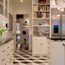 The crisp, clean shaker cabinets are both classic and modern. Black And White Tile Floor Kitchen Ideas Photos Houzz
