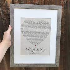 Framed Wedding Song Lyrics Art Second Anniversary Gift Etsy Wedding Song Lyrics Wedding Songs Wedding Song Art