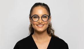 Amelia E. Faye Blue/Silver Eyeglasses