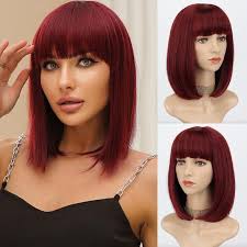 MERISIHAIR női rövid, egyenes Bob barna paróka frufruval Szintetikus szál  vállig érő természetes barna, napi viselet paróka vásárolj 5838-tól