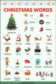 Christmas Words List Of 40 Interesting Christmas Vocabulary English Study Online Christmas Words Words North Pole Christmas