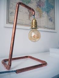Diy Lampe Aus Kupferrohren 7 Kupferlampe Lampen Lampe Industrial