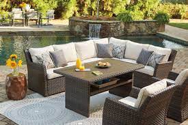 Easy Isle 3 Piece Sofa Sectional Chair With Cushion Ashley Furniture Homestore Patio Furniture Layout Patio Sectional Resin Patio Furniture