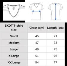 Shirt Size Chart From Skot Fashion Choose Sustainable