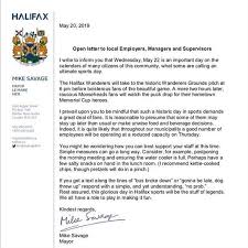 From Mikesavagehfx Employers Please See My Open Letter Regarding A Significant Event In Our Community Halifaxnoisesports Hfx Mooseheads Hfxwande