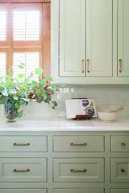 I really love the two tones of wood and the handle is so great! Beautiful Kitchen Cabinet Paint Colors That Aren T White Welsh Design Studio