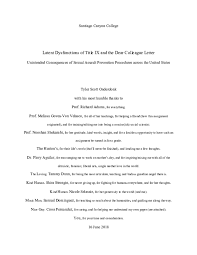 Writing a cover letter is essential when applying for jobs. Pdf Latent Dysfunctions Of Title Ix And The Dear Colleague Letter Tyler Onderdonk Academia Edu
