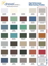 metal roof color chart amazing roofing materials fiddler on