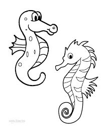 Free seahorse coloring pages to print for kids. Printable Seahorse Coloring Pages For Kids