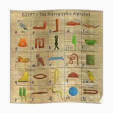 Abc / alphabet nachspuren | abc lernen. Hieroglyphic Posters Redbubble