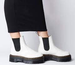 2976 chelsea boot by dr. Dr Martens 2976 Quad Chelsea Boots White Ankle Boots