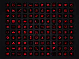 Red And Black App Icons Iphone Ios 14 Theme Minimalist Black App Cover Bundle Red On Black Icons For Ios With Bonus Alphabet Widgets Icons Black App Iphone Photo App App Icon