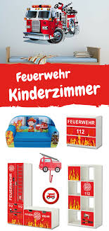 hier findet ihr inspiration wie man das spielzimmer fur einen kleinen feuerwehrmann einrichten konnte feuerwehr mob kinder zimmer kinderzimmer wandgestaltung