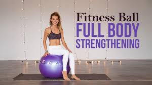 how to use an exercise ball for full body strengthening full class