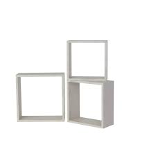 Verre transparent ou dépoli opaque mais aussi. Lot De 3 Etageres De Rangement Cube Chene Blanc Etagere Tablette Rangement Dressing Decoration Interieur