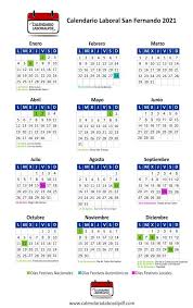 Calendario laboral de bizkaia para imprimir con días festivos 2021. Calendario Con Dias Festivos 2021