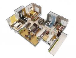 3 Bedroom Apartment House Plans 3d House Plans House Plans House Layouts