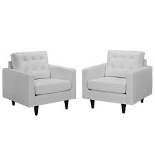 Mu dutch velvet high back armless chair, retro elegant throne chair, upholstered tufted accent seat with storage for living room, bedroom, cream white, 2021 new 3.8 out of 5 stars 4 $183.99 $ 183. Hawthorne Collections Leather Tufted Accent Chair In White Set Of 2 Hc 1532333