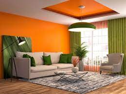 Pemilihan Cat Ruang Tamu Warna Orange Memberikan Nuansa Hangat Green Living Room Decor Living Room Orange Living Room Green