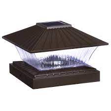Maggift 6 pack 25 lumen solar powered pathway lights, super bright smd led outdoor lights, stainless steel & glass waterproof light for landscape, lawn, patio, yard, garden, deck driveway, warm white. Patriot Lighting Solar Integrated Led Rhame Post Cap Landscape Light 2 Pack At Menards