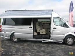 2011 Sprinter 3500 High Roof Camper Conversion Van Brilliant Silver Metallic Beige Photo 2 Sprinter Camper Van Sprinter Passenger Van