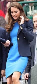 For the most recent nautical event, she paired the staple with an asprey clutch, navy heels and diamond earrings. Who Made Kate Middleton S Navy Blue Blazer And Short Sleeve Blue Dress Outfitid Stella Mccartney Dresses Style Smart Outfit