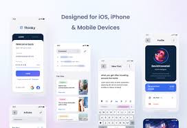 Thinky Blog News Ios App Design Figma Psd In Ux Ui Kits On Yellow Images Creative Store