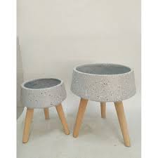 West Boylston 2 Piece Ceramic Pot Planter Set Color Gray In 2020 Ceramic Pot Modern Planters Outdoor Outdoor Planters