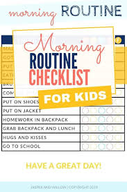 after school routine chart printable and editable