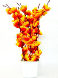 Browse 1,509 orange blossom flower stock photos and images available, or search for lily of the valley or orange flower to find more great stock photos and pictures. 83 Off On Fleur Blossom Orange Yellow Peach Blossom Artificial Flower With Pot 13 8 Inch Pack Of 1 On Flipkart Paisawapas Com