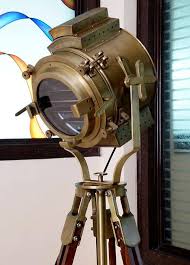 Large Vintage Theater Stage Nautical Spotlight Industrial Nautical Floor Lamp Nautical Floor Lamps Vintage Theatre Tripod Floor Lamps