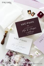 Burgundy Save The Date Cards Wedding Stationery Weddingstationery Engagement Wedding Invitation Cards Free Wedding Invitation Samples Elegant Invitations