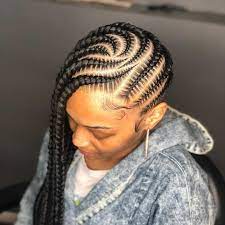 Thick Jumbo Lemonade Braids For Natural Hair Lemonade Braids Hairstyles Braided Hairstyles Braided Ponytail