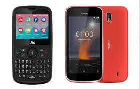 It has a regular candybar design with a small screen and a numeric keypad. Jiophone 2 Vs Nokia 1 Affordable 4g Mobile Phones Comparison The Indian Wire