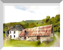 Hautacam Vallee D Argeles Aquarelles Philippe Lhez Aquarelliste Architecture Granges Paysages Paysans En 2020 Aquarellistes Paysage Granges Aquarelle